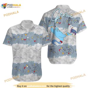 Genie Aladdin Floral Hawaiian Shirt