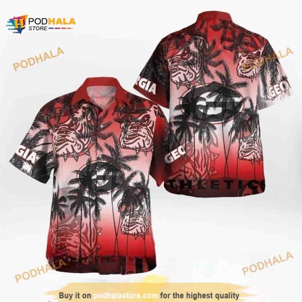 Georgia Bulldogs NCAA Palm Tree UGA Hawaiian Shirt