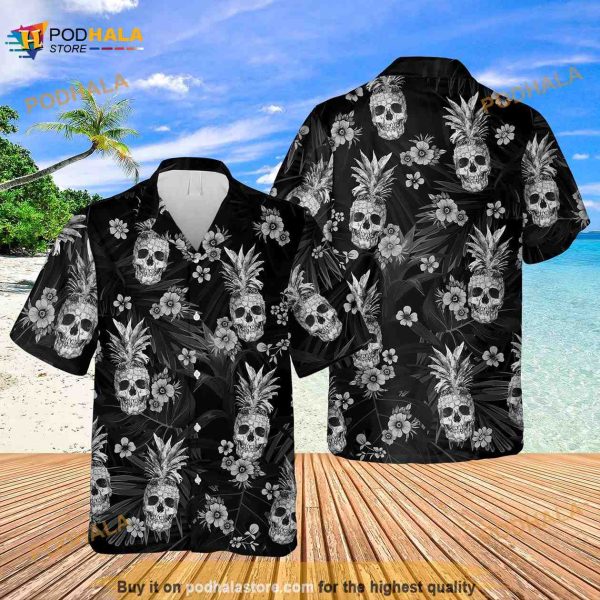 Gothic Skull Funny Hawaiian Shirt