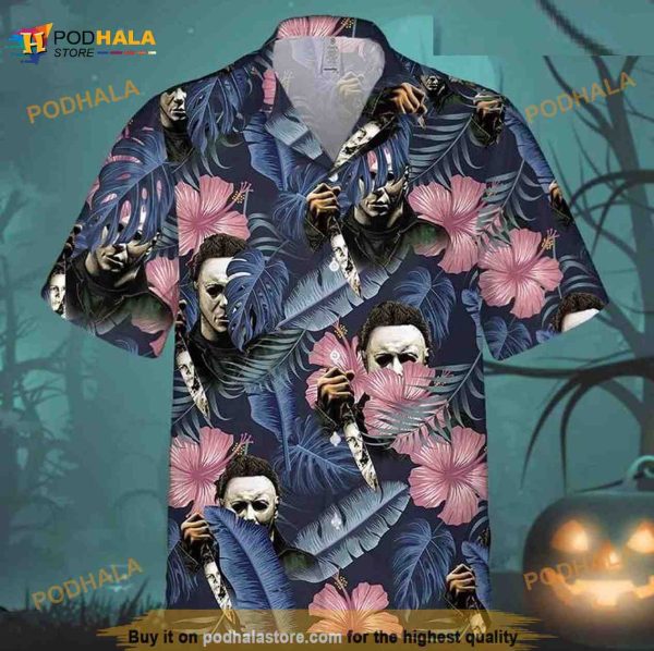 Halloween Michael Myers Tropical Funny Hawaiian Shirt