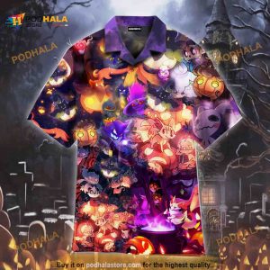 Halloween Night With Pokemon Halloween Hawaiian Shirt