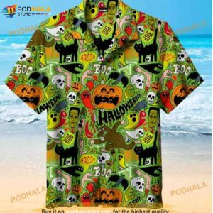 Halloween Pattern Funny Hawaiian Shirt