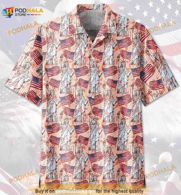 Happy 4th Of July Statue Of Liberty Hawaiian Shirt