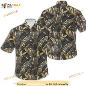 Hawaiian Style Black And Gold Men’s Shirt