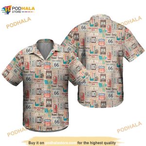 Historic Us Route 66 Route 66 The Mother Road Hawaiian Shirt