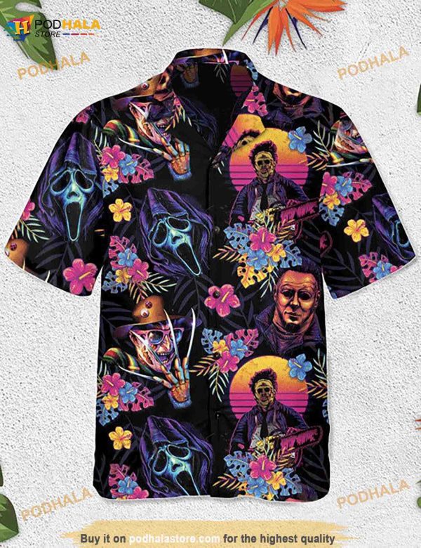 Horror Movie Retro Hawaiian Shirt