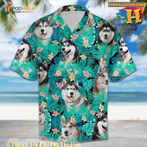 Husky Dog Funny Hawaiian Shirt