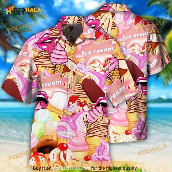 Ice Cream Color Style Hawaiian Shirt