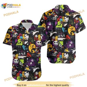 Jack & Sally The Nightmare Before Christmas Funny Hawaiian Shirt