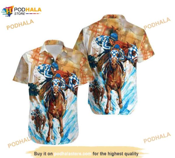 Kentucky Derby Horse Racing Funny Hawaiian Shirt