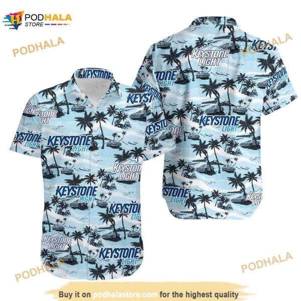 Keystone Light Sea Island Funny Hawaiian Shirt