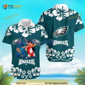 Lilo And Stitch NFL Philadelphia Eagles Hawaiian Shirt