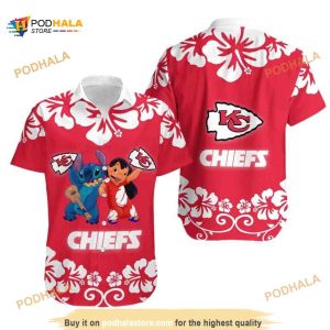 Lilo & Stitch NFL Kansas City Chiefs Hawaiian Shirt