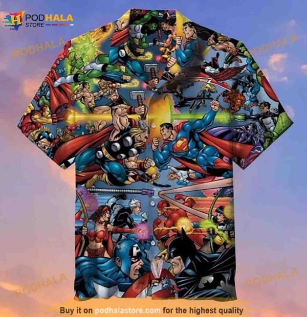 Marvell Vs Dc Fighting Disney Hawaiian Shirt