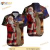 Men Santa Claus With Letter Print Pocket Front Hawaiian Shirt