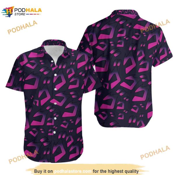 Menacing Aura Jojos Bizarre Adventure Button Up Hawaiian Shirt