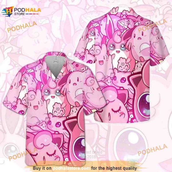 Mew Fairy 3D Hawaiian Shirt