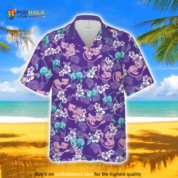 Mew Mewtwo Pokemon Hawaiian Shirt