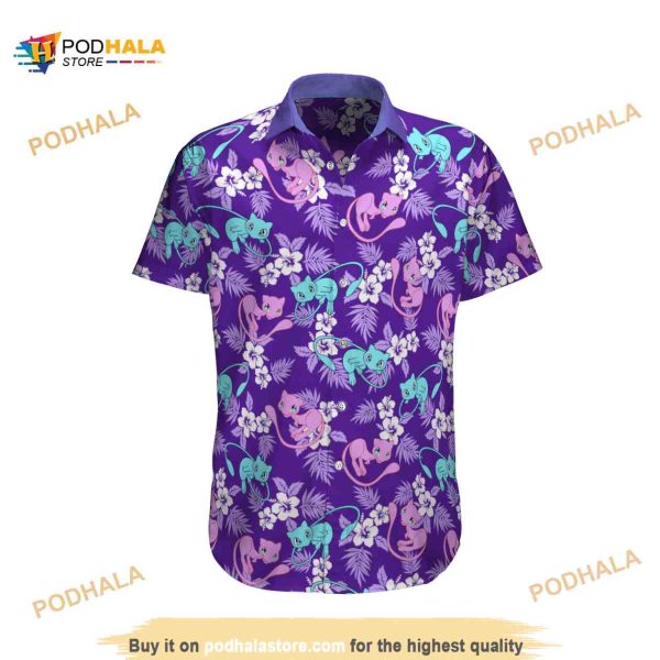 Mew Tropical Beach Pokemon Hawaiian Shirt