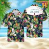 Michelob Ultra Beer Tropical Flower Hawaiian Shirt