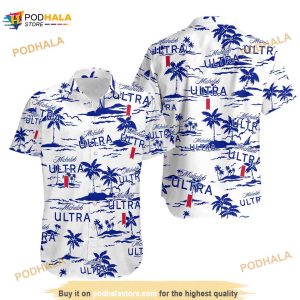 Michelob Ultra Hawaiian Beach Pattern Shirt