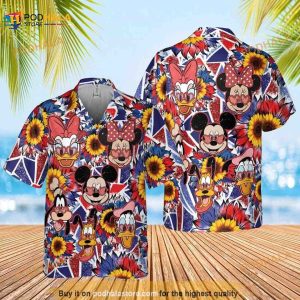 Mickey And Friends Day July 4th Funny Hawaiian Shirt