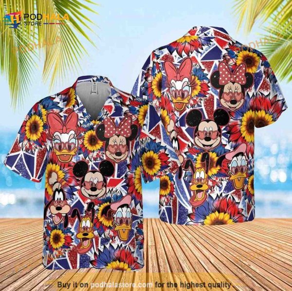 Mickey And Friends Day July 4th Funny Hawaiian Shirt