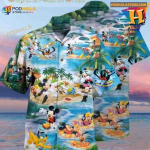 Mickey Daisy Pluto Disney Picnic Hawaiian Shirt