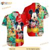 Mickey Mouse Floral Hawaii Beach Pattern Disney Hawaiian Button Down Shirt