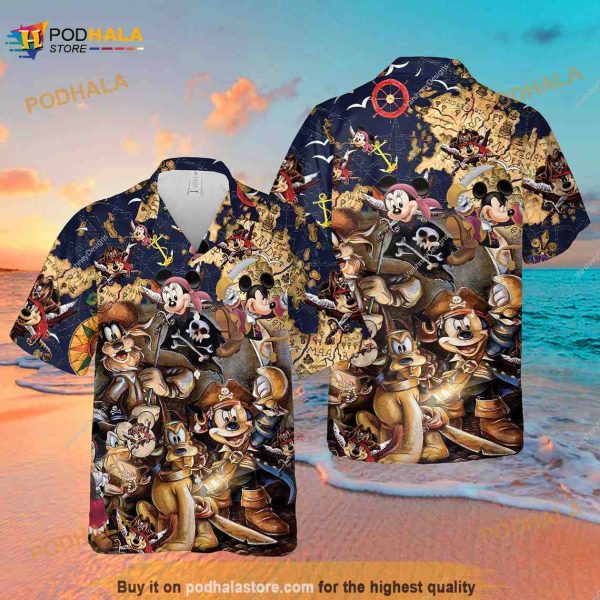 Mickey Mouse Pirate Hawaiian Shirt