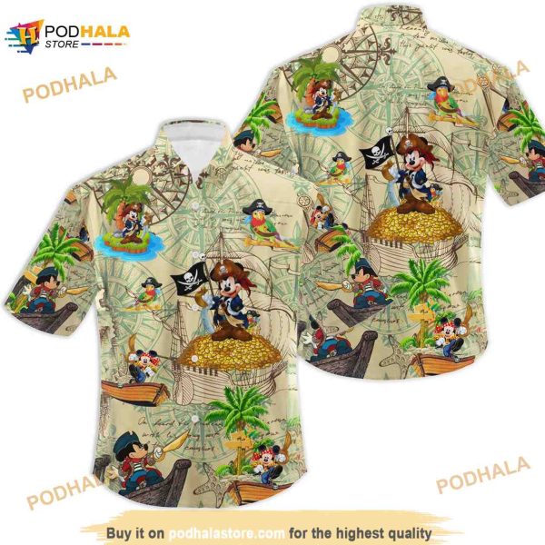 Mickey Mouse Pirate Hawaiian Shirt