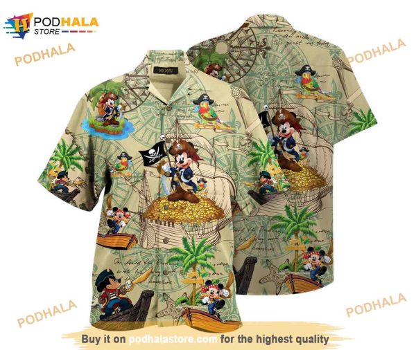 Mickey’s Treasure Hunting Hawaiian Shirt