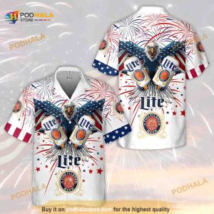 Miller Lite Beer Hawaiian Shirt