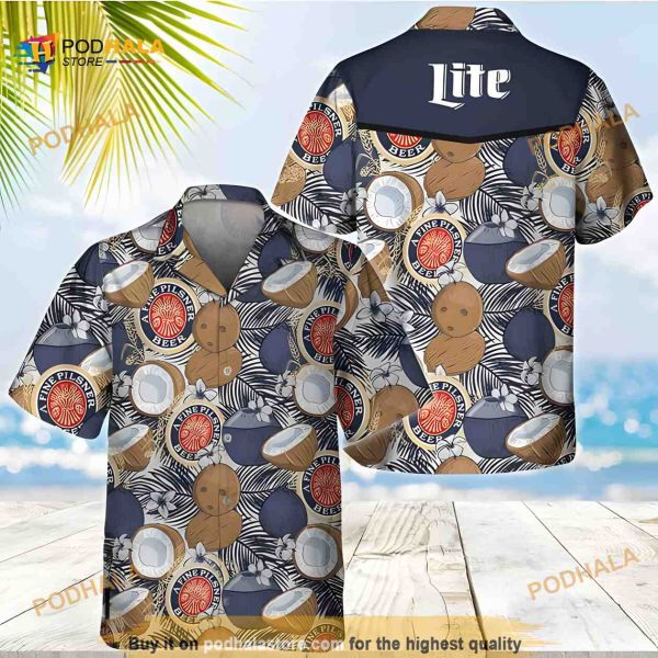 Miller Lite Beer Hawaiian Shirt