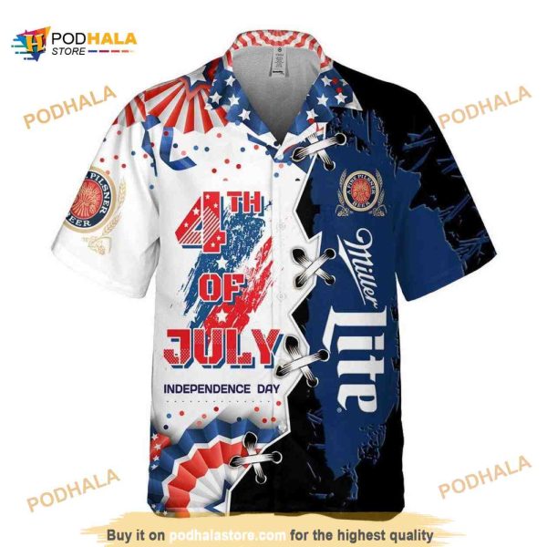 Miller Lite Hawaiian Shirt