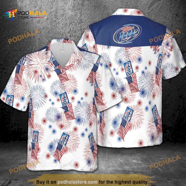 Miller Lite Hawaiian Shirt