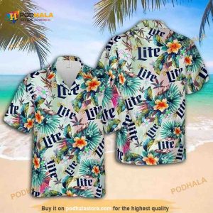 Miller Lite Hawaiian Shirt