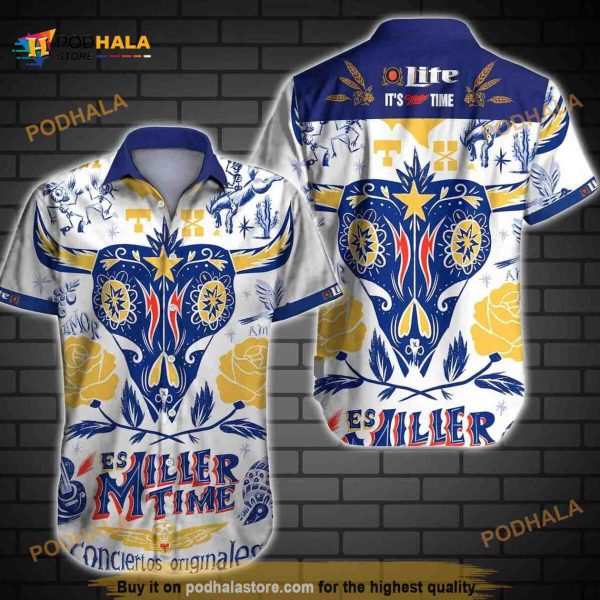 Miller Lite It’s Time Hawaiian Shirt