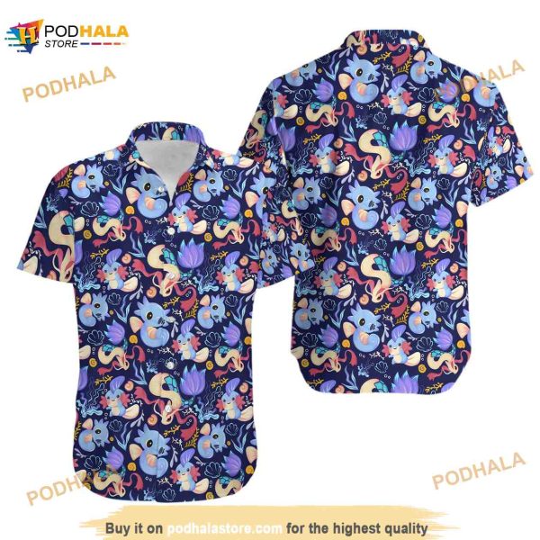 Milotic Water Pokemon Hawaiian Shirt