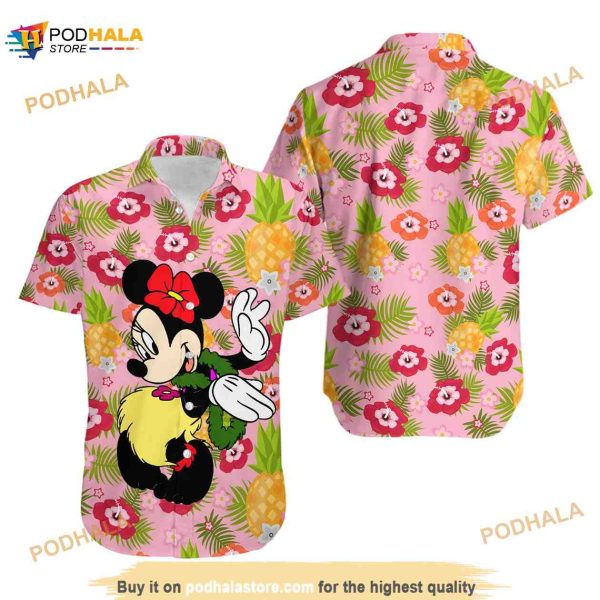 Mini Mouse Hawaiian Aloha Shirt