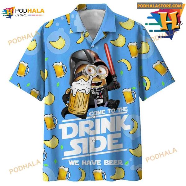 Minion Darth Vader With Beer Hawaiian Shirt