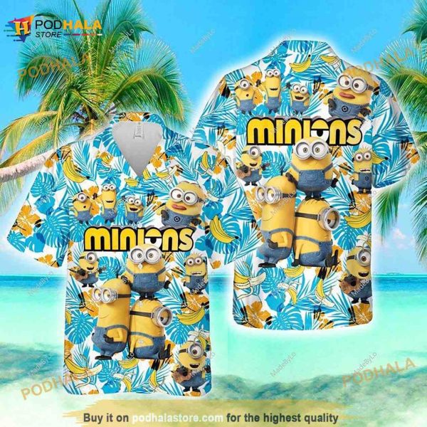 Minions The Rise Of Gru 3D Shirt Minion Tropical Funny Hawaiian Shirt