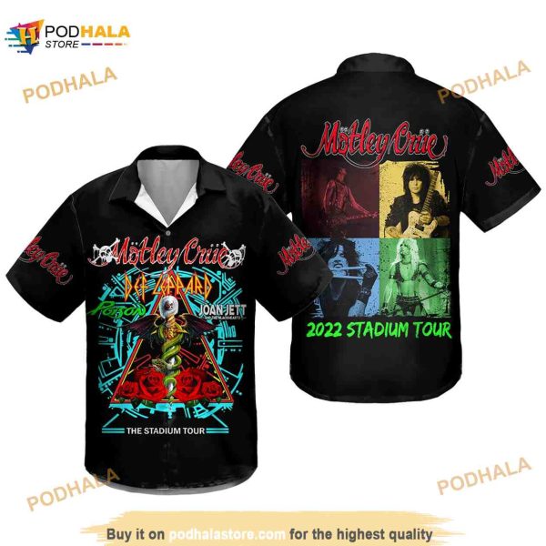 Motley Crue Short Sleeve Funny Hawaiian Shirt