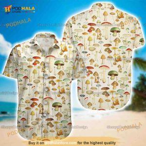 Mushroom 3D Funny Hawaiian Shirt