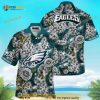 NFL Philadelphia Eagles Hawaiian Shirt Leopard Rose Pattern