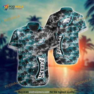 NFL Philadelphia Eagles Hawaiian Shirt Vintage Coconut Tree