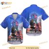 One Nation Under God American Flag Eagle And The Statue Of Liberty Funny Hawaiian Shirt