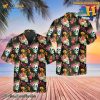 Orange Floral Skull Hawaiian Shirt