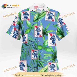 Pabst Blue Ribbon Beer Hawaiian Shirt