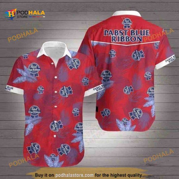 Pabst Blue Ribbon Beer Hawaiian Shirt